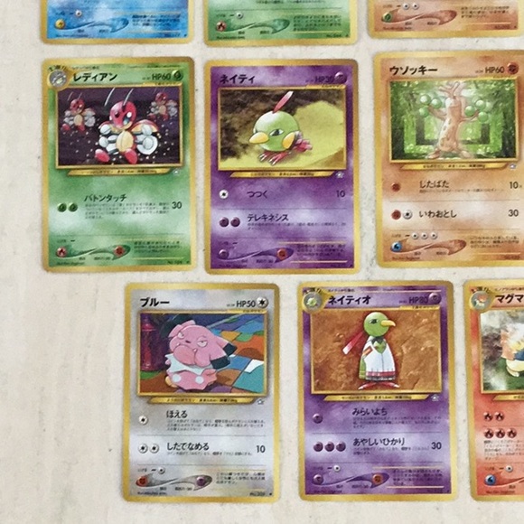 Pokemon Neo Genesis Japanese Cards 2000 Lot Of 11 Card Assortment Collection Set - Picture 9 of 16